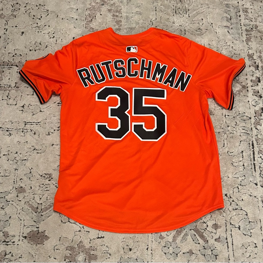 Nike Authentic Baltimore Orioles Adley Rutschman MLB Orange Jersey Men’s Sz L - Picture 7 of 8